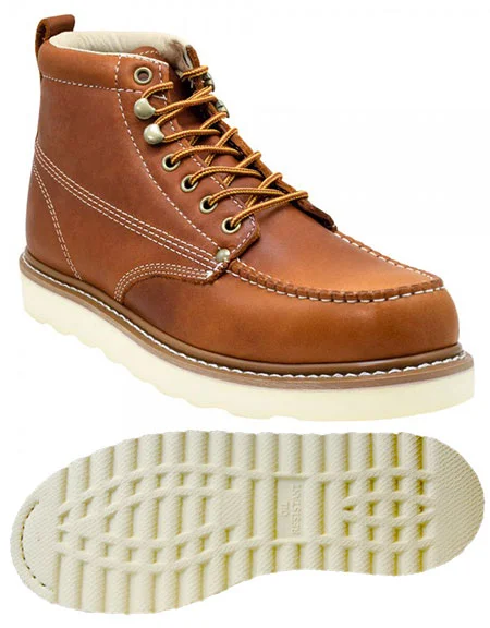 Golden Fox Moc Toe Wedge Boots - Work Boots Under $100