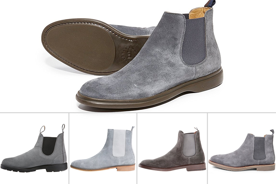 grey suede ankle boots mens