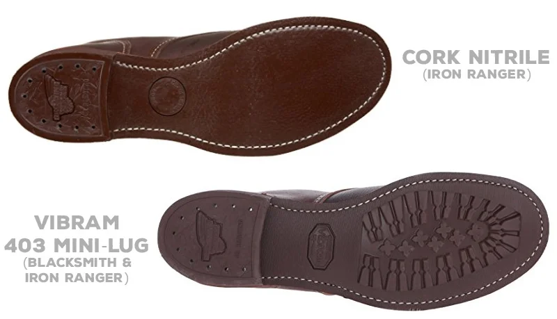 Red Wing Cork Nitrile vs Vibram Mini-Lug outsoles