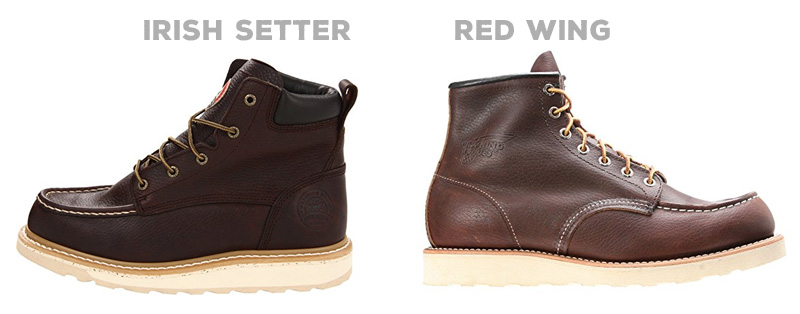 Side by side: Irish Setter vs Red Wing