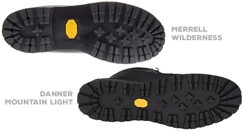 Merrel's Vibram Roccia sole vs Danner's Vibram Kletterlift