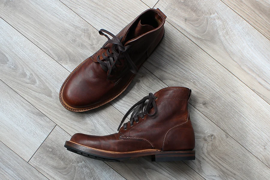 Sutro Charlton boots in Cognac full grain leather.