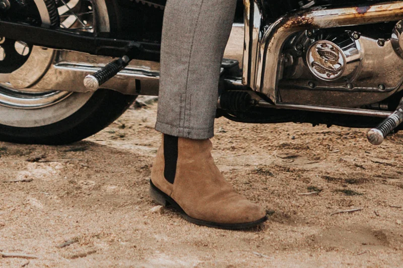 Tan suede chelsea boots