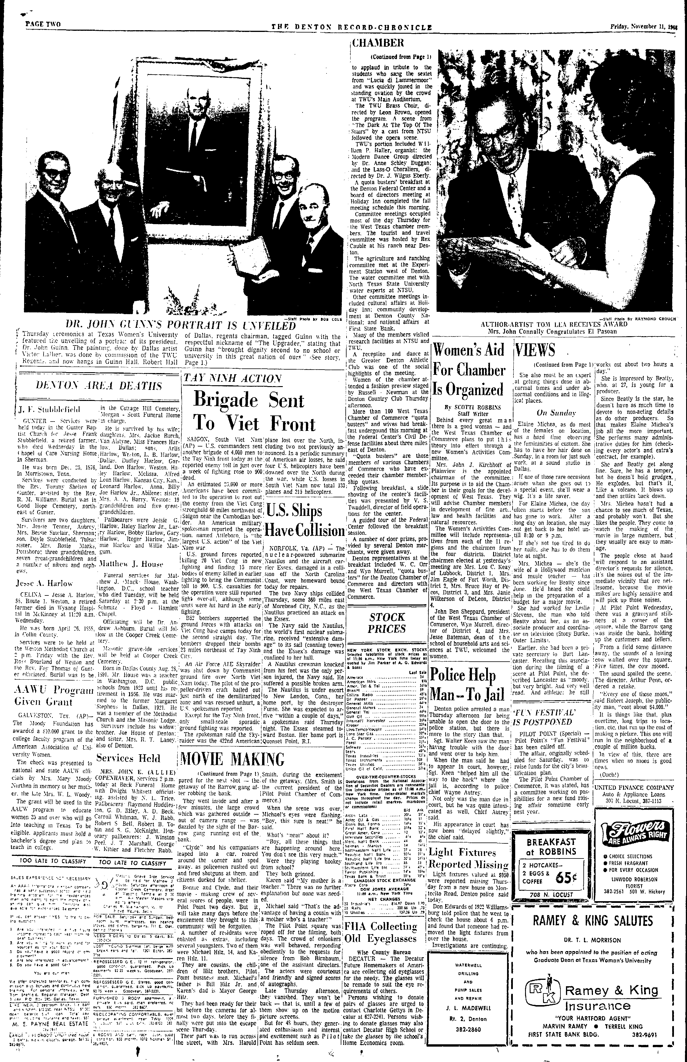The Years Roll Back for Film (November 11, 1966)