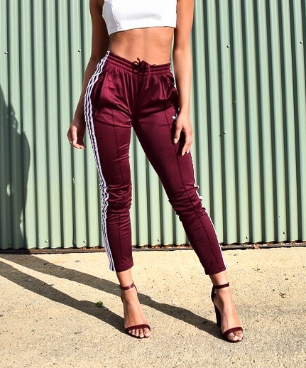 high waisted adidas track pants