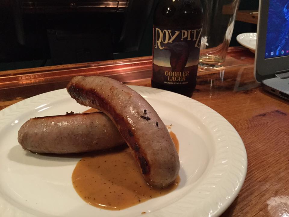 Gobbler Weisswurst made from our friends at Painted Hand Farms