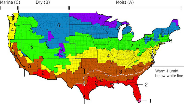 U.S. CLIMATE ZONE MAP 
Title 24 & Continuous Insulation
