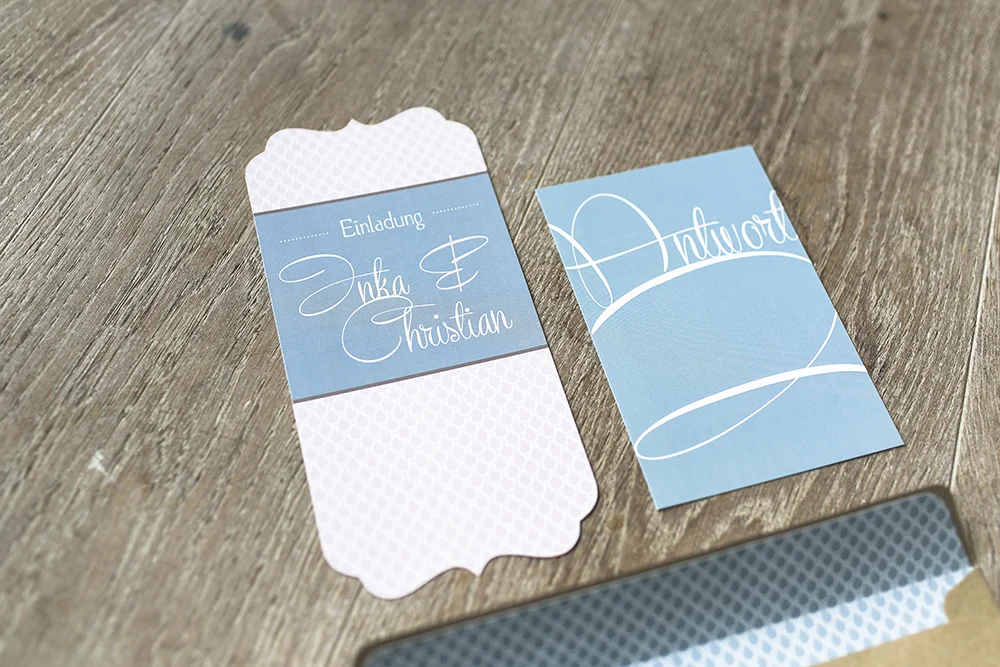 Rustikal-Vintage Hochzeitseinladung