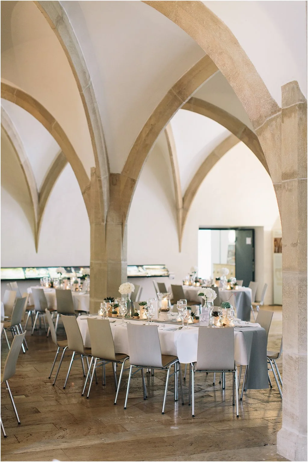 Dekoration mit Birke und Sukkulenten, im Residenzschloss Bad Urach