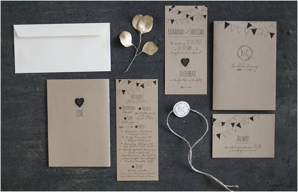 Papeterie Braunes Papier – Bohemian Style