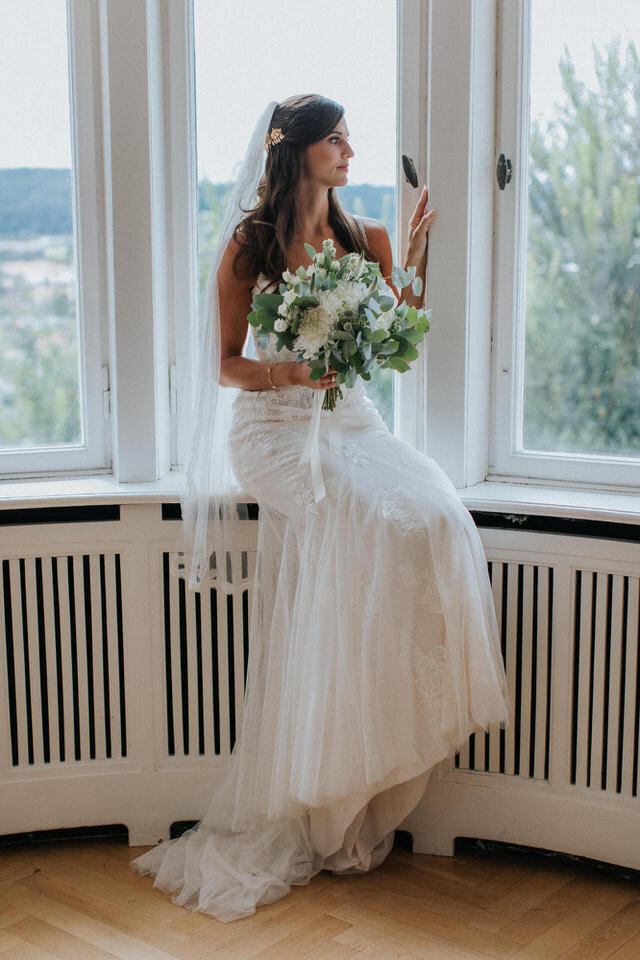 Hochzeit in weiß und Grün auf Rhenania