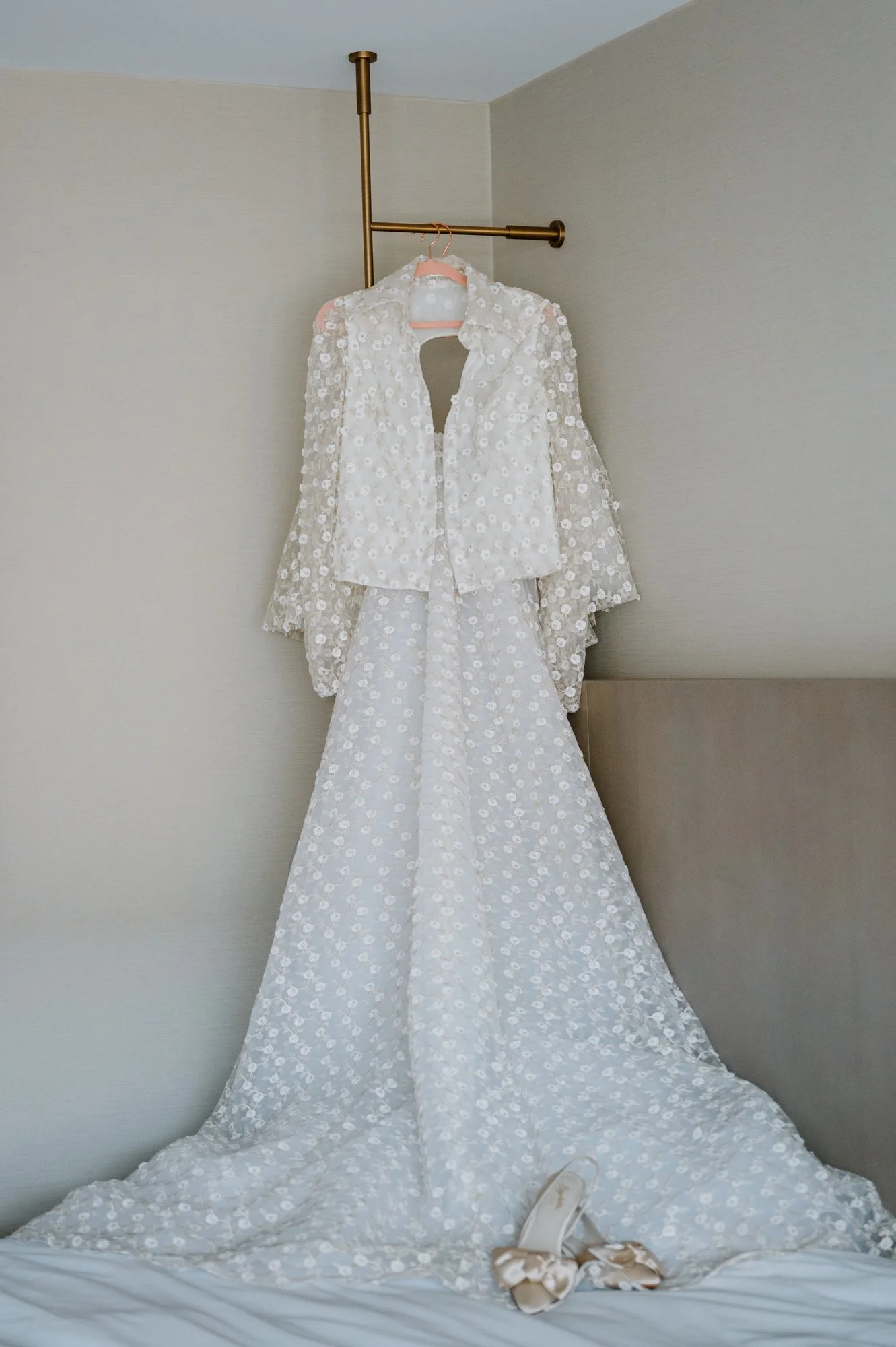 Narces wedding gown photographed before an AGO wedding in Toronto