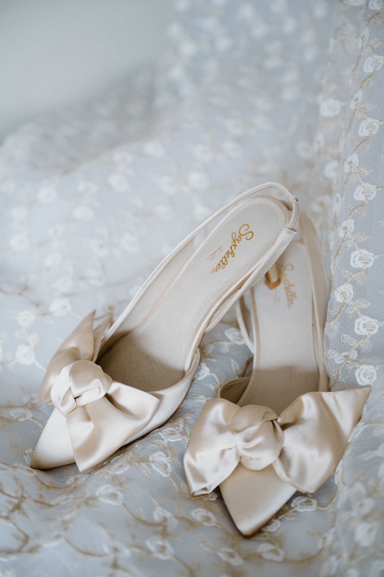 Bride’s wedding shoes photographed during getting ready at an AGO wedding
