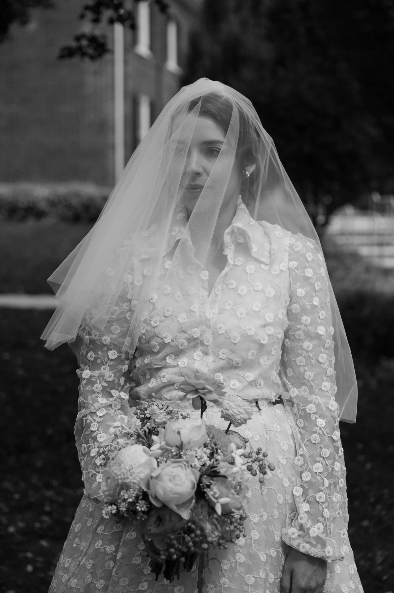 Editorial bridal portrait photographed at the AGO in Toronto