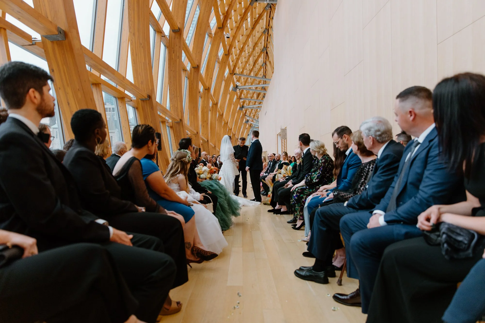 Couple exchanging vows during an AGO wedding ceremony