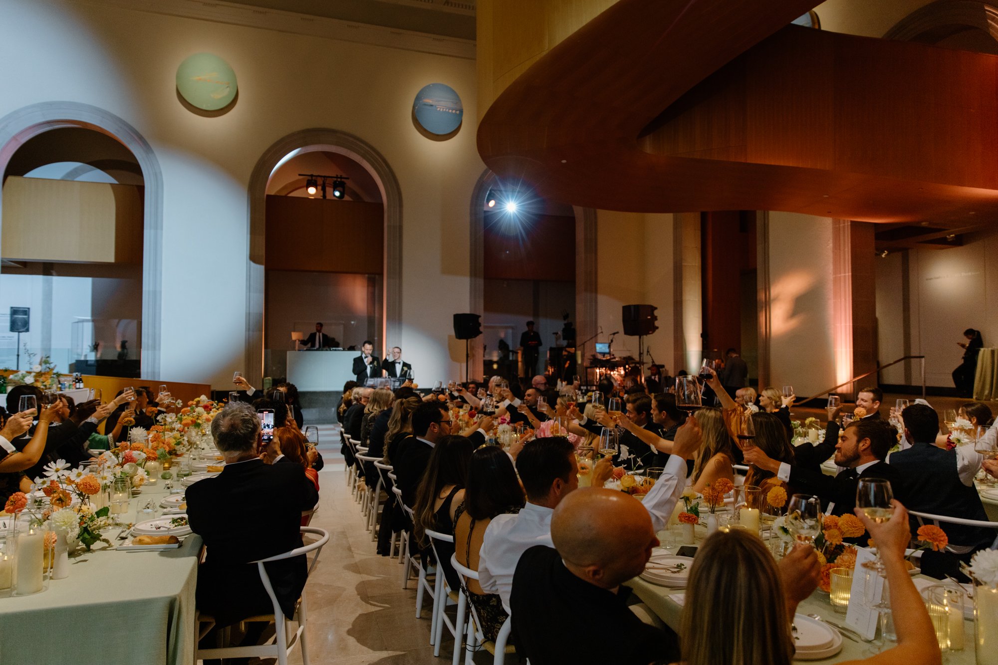 Unscripted reception moments at a Toronto AGO wedding