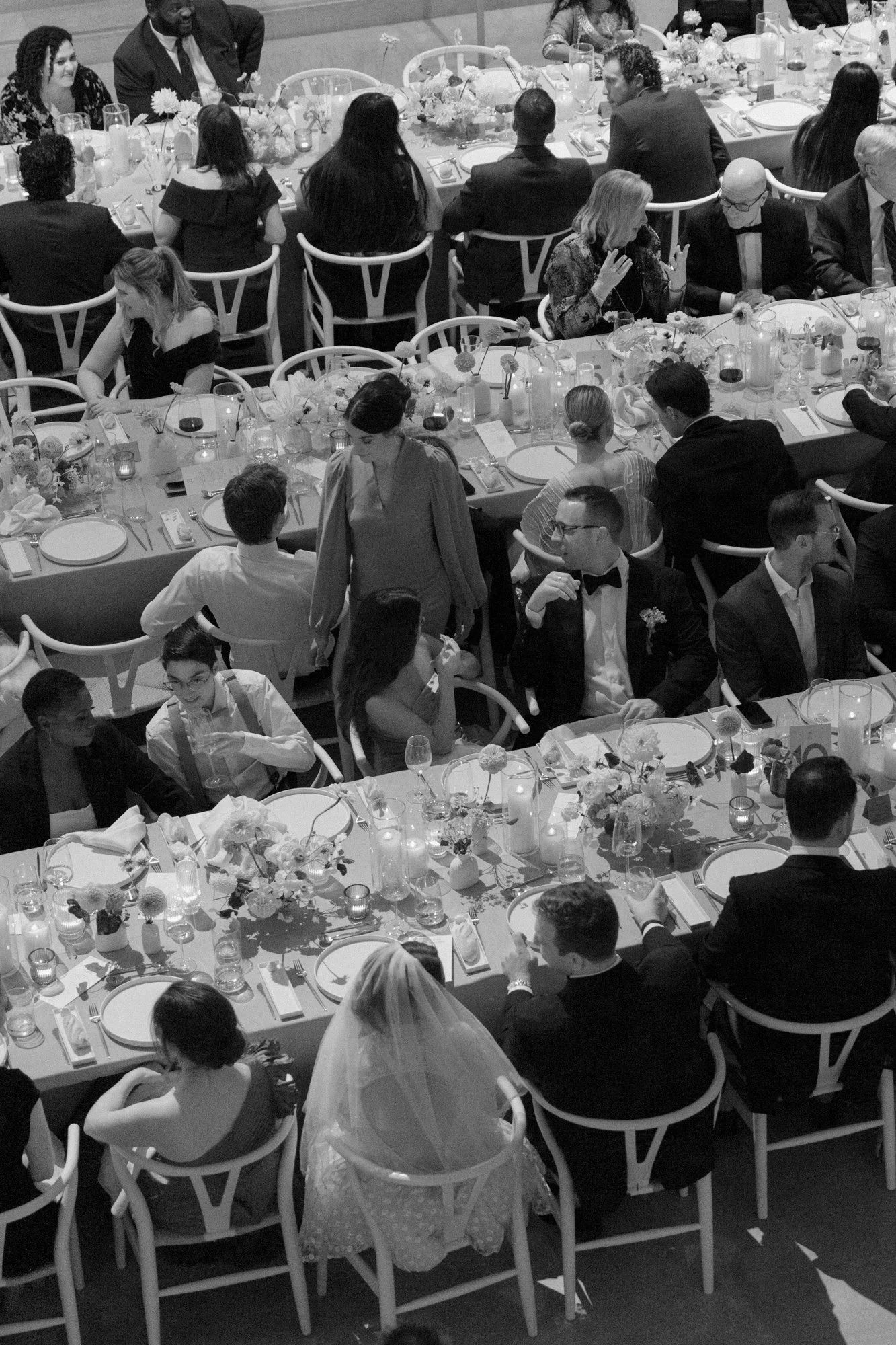 Wedding guests candidly photographed during the AGO reception