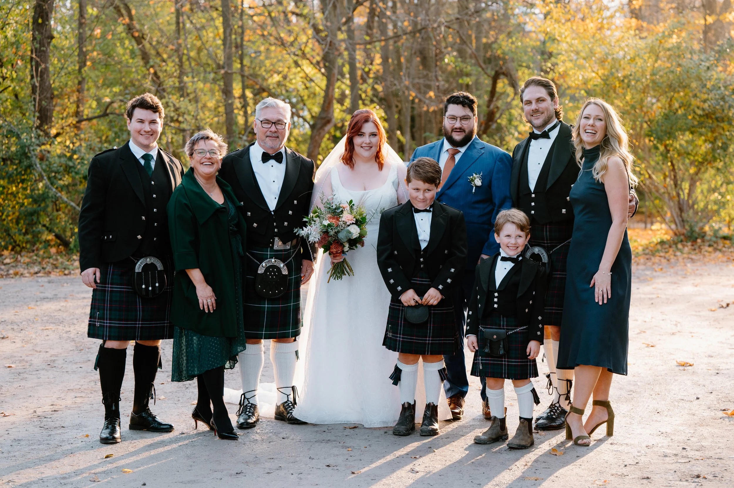 Formal family photography at Kortright Conservatory wedding in Vaughan