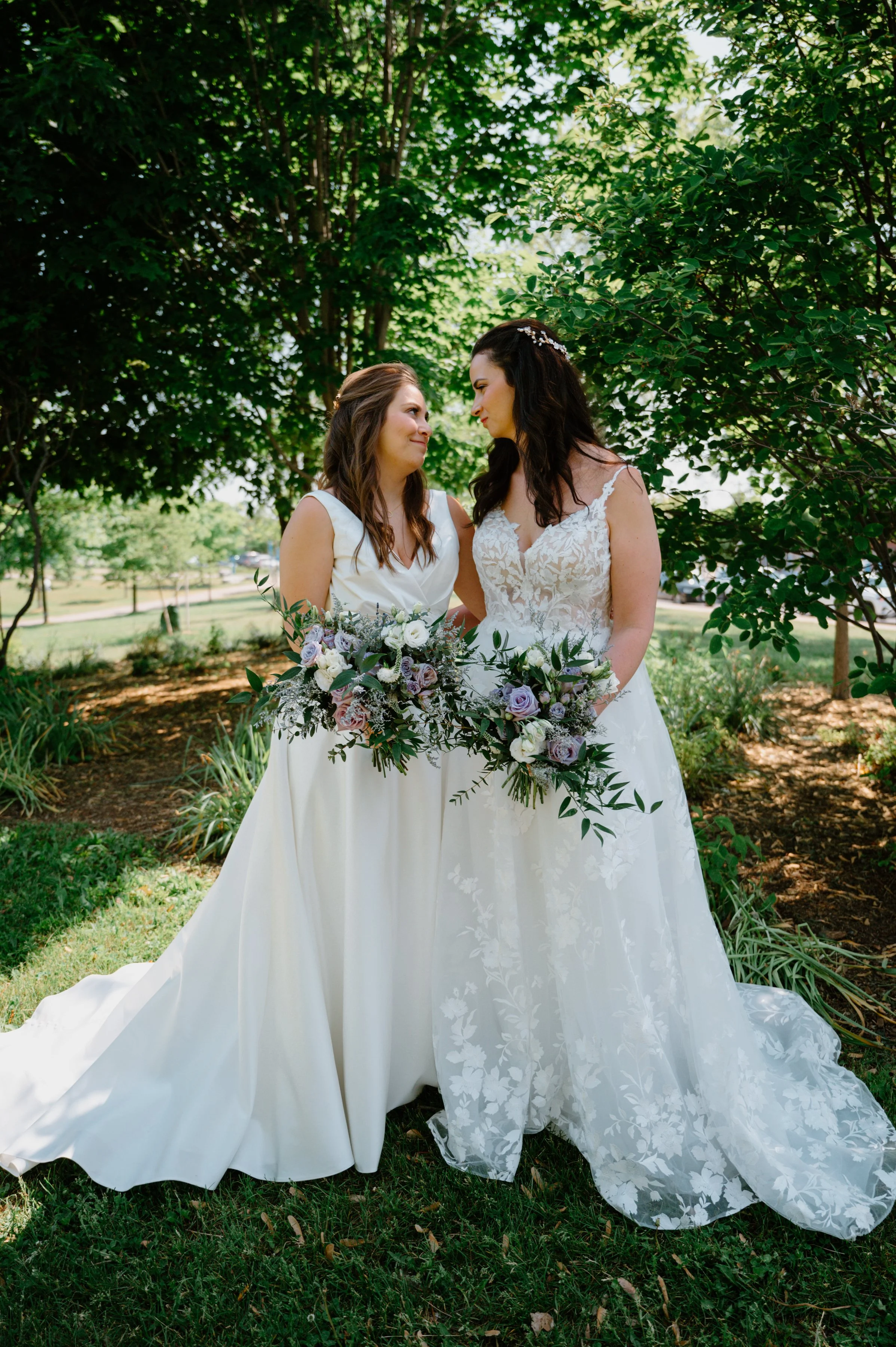 LGBTQ+ wedding photography with same sex couple at Woodbine Beach in Toronto