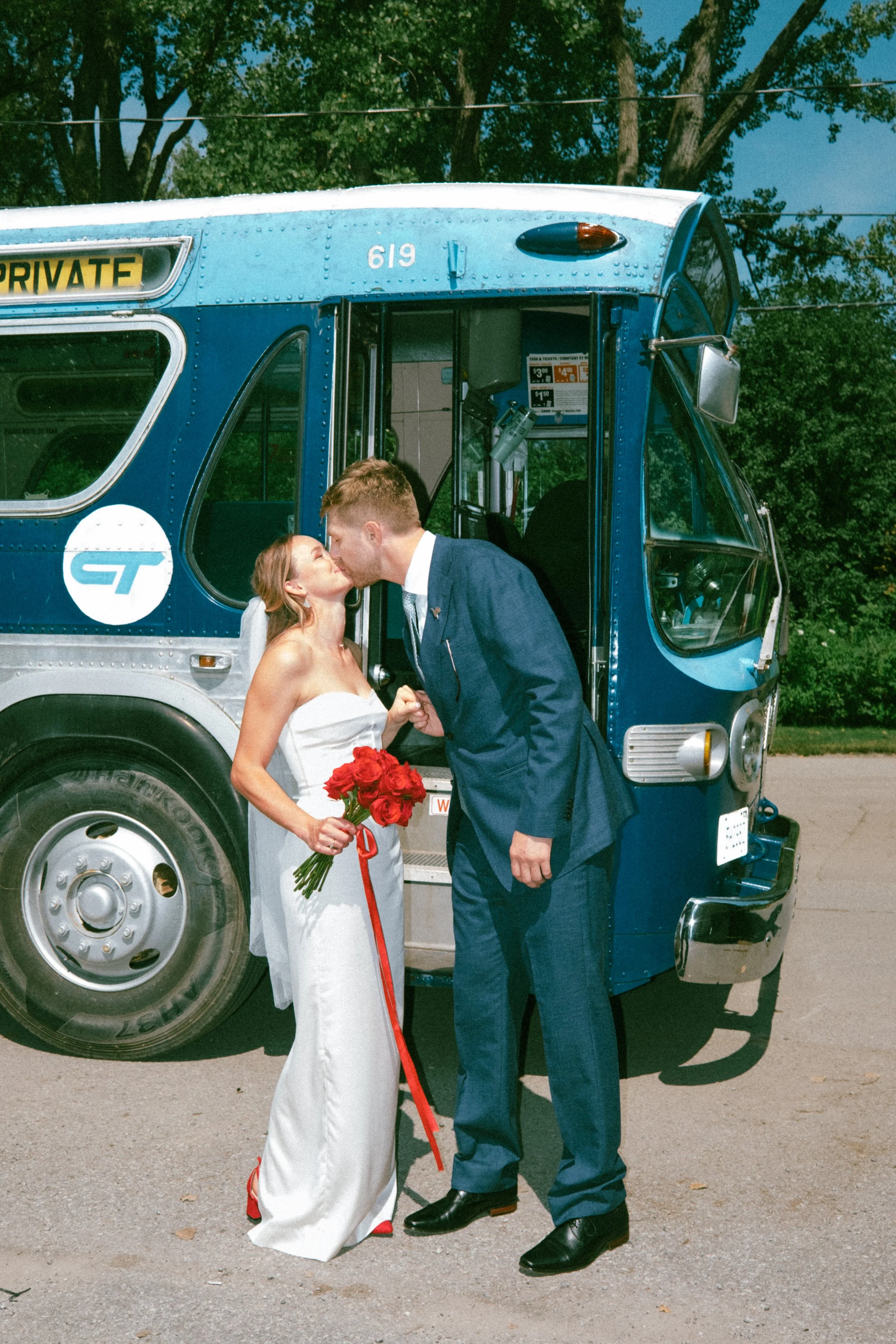Editorial wedding photography on 35mm at a wedding at Gibraltar Point on the Toronto Islands