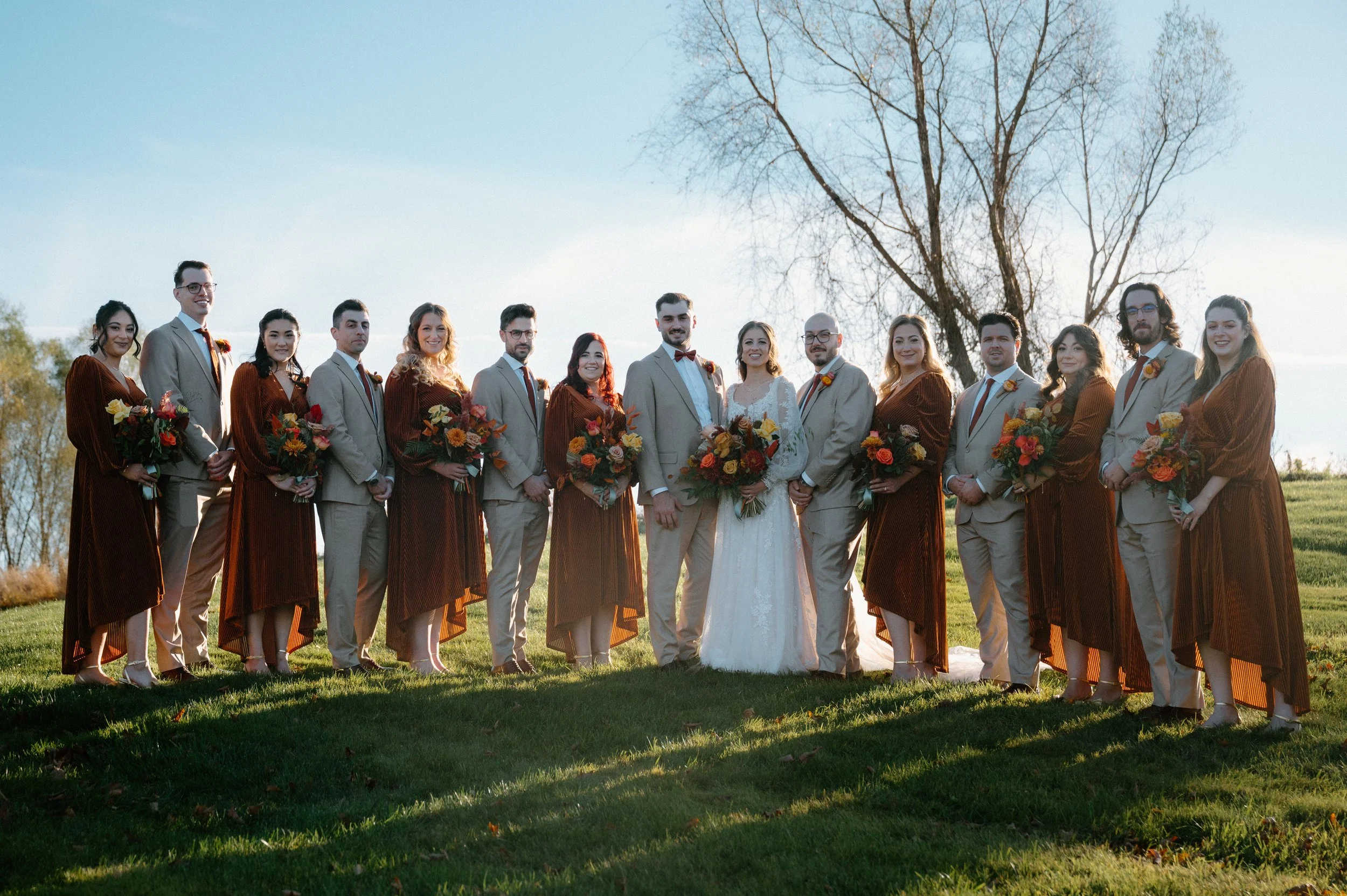 Formal portrait of a wedding party at the Royal Ambassador in Caledon, Ontario