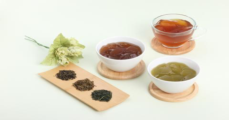 Three Tea-Jelly Desserts
