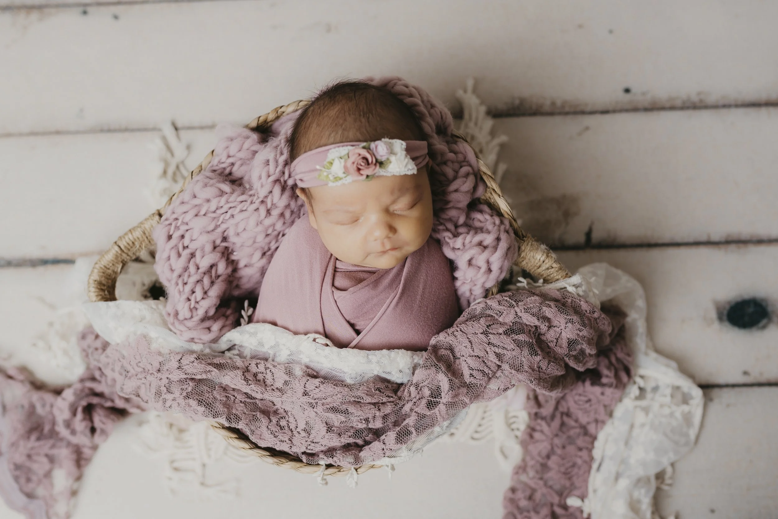 newborn photography Cleveland Ohio baby wrapped