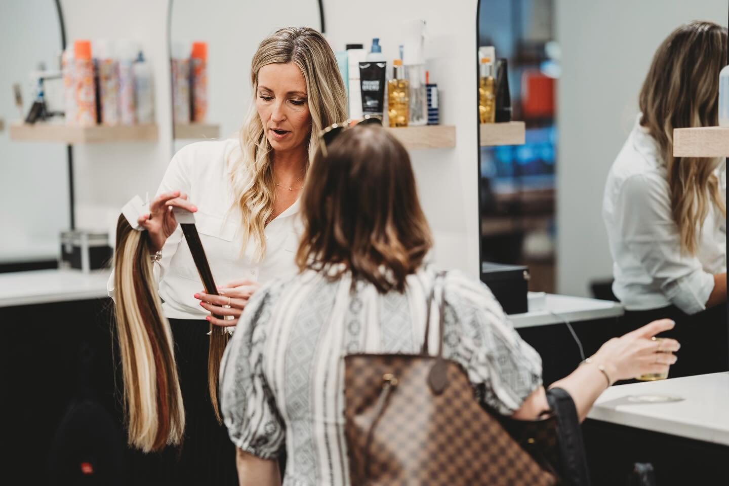 Are you ready for the hair of your dreams? It&rsquo;s easier than you think! Stop in for a 15 minute consult to talk about your goals &amp; get a custom color match. From there you are ready to book your installation appointment where your hair will 