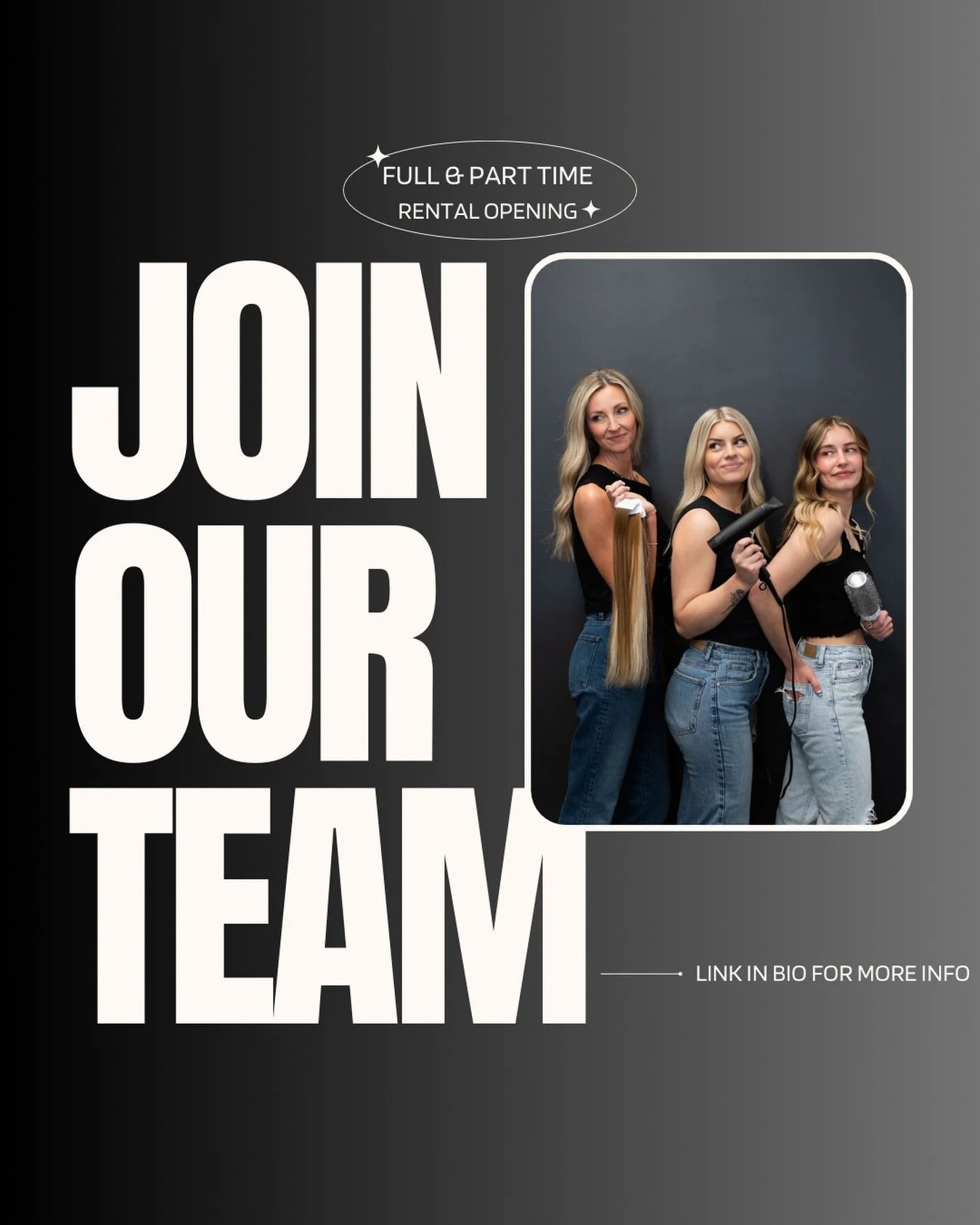✨ A beautiful space to grow your business ✨

We have 1 full-time + 1 part-time chair rental opening at our newly remodeled luxury salon in the heart of downtown Wayzata.

Independent, elevated, and fully supported with competitive rates, retail commi
