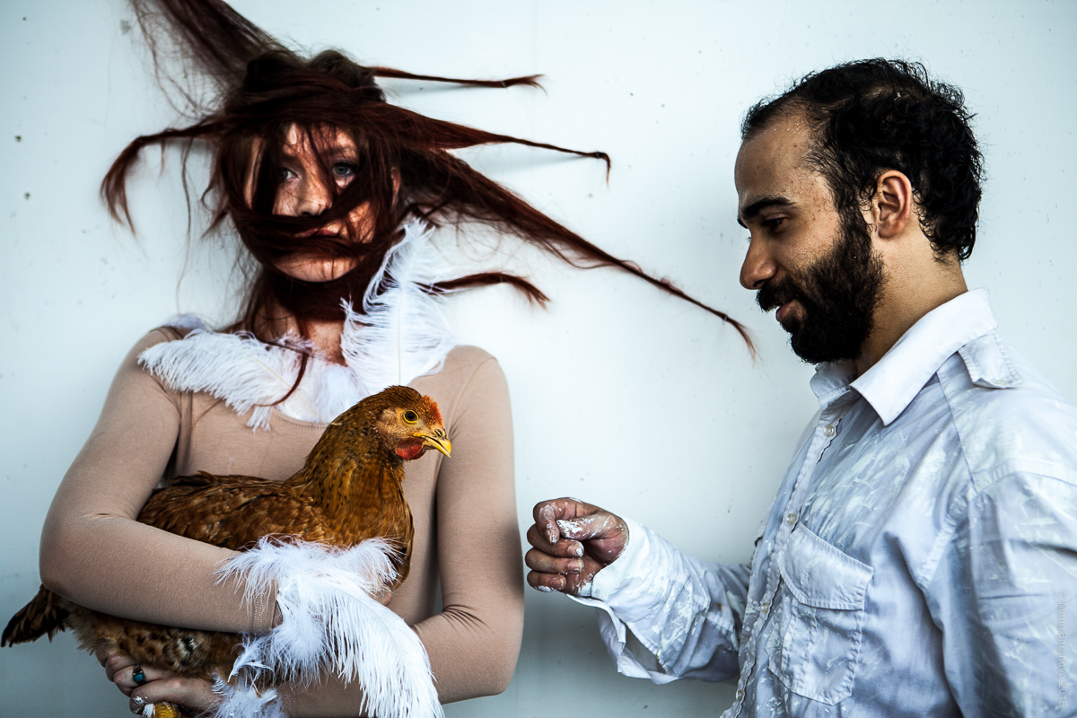  Kelsea Martin, Cyrus Moshrefi and Chicken. Photo by Maria Baranova 