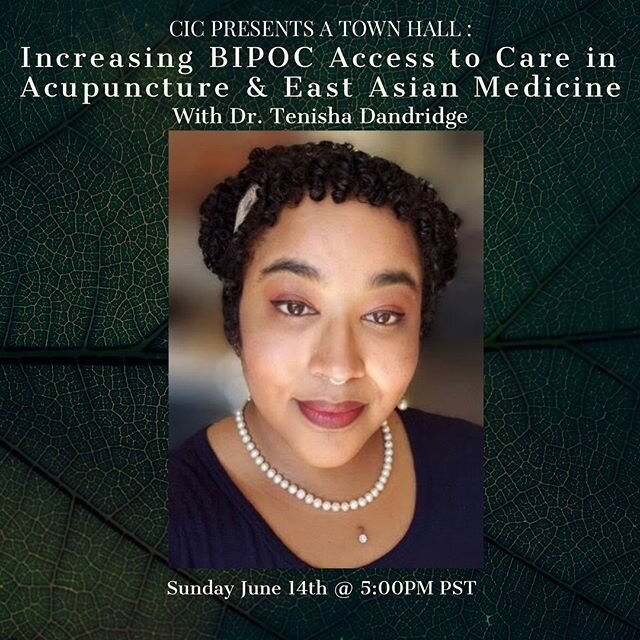 Register now by clicking link in bio!Dr. Tenisha Dandridge is the author of &ldquo;Unusual Tale of Acupuncture, Racism, and African American History in the USA,&rdquo; co-founder of BlackAcupuncturist.com, and is passionate about closing the Racial H