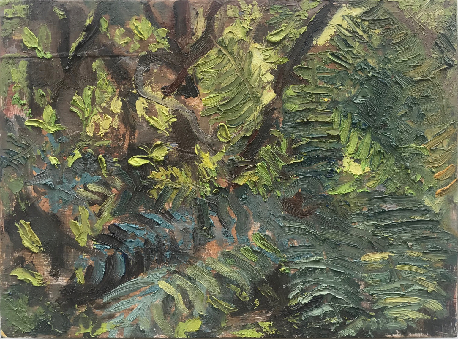 First Day of Spring, oil on panel, 8.75" x 12", 2018