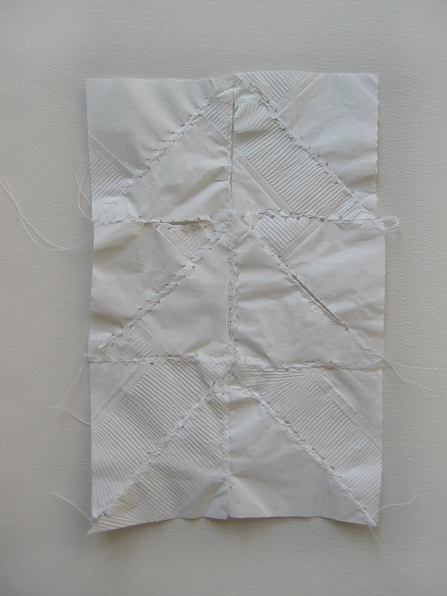 Winter of Will 8, 2007, machine stitched paper, w6”x h8.75”.