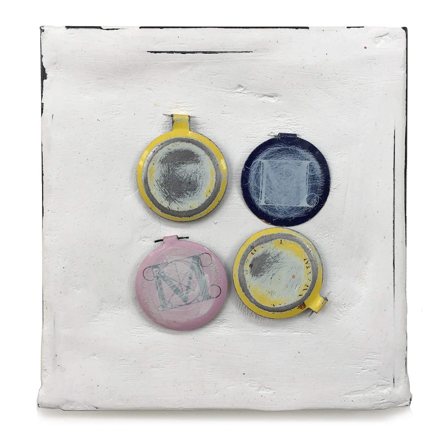 Box 13 - Museum, 2000, Polaroid box, Paris plaster, metallic tags. W3.75" x H4.25" x D1/2”