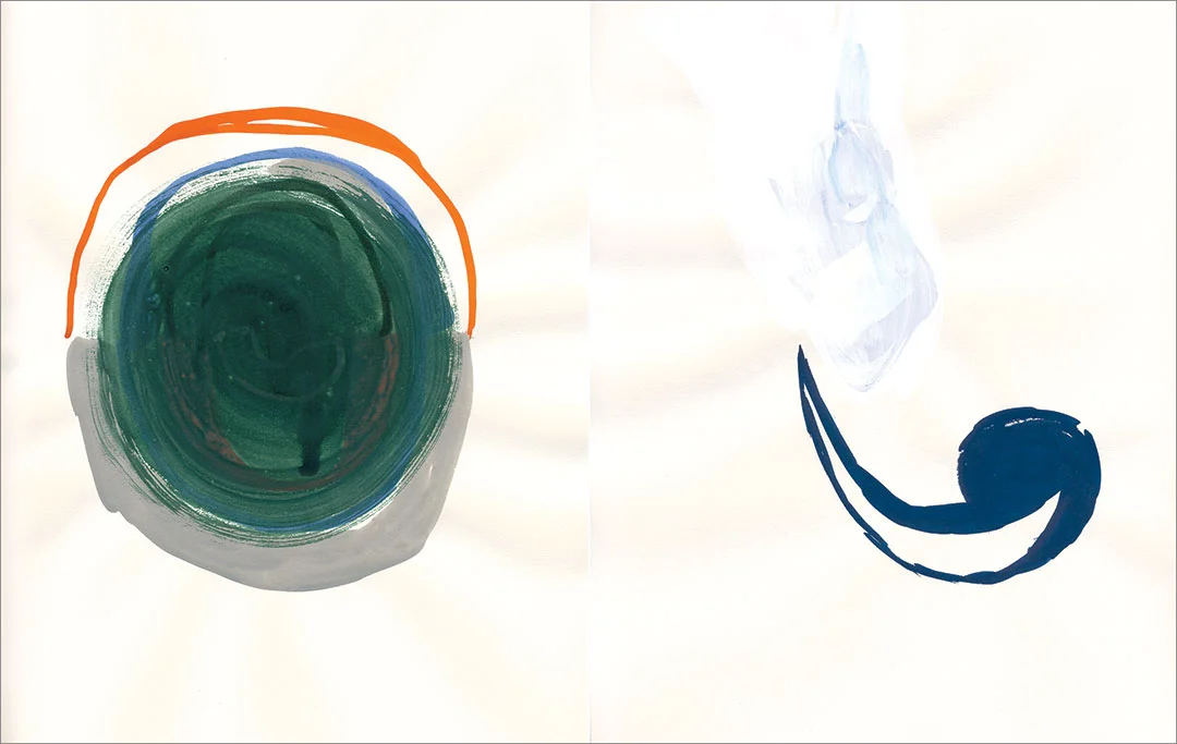 Talkative (x2) 14, 2008. Gouache on paper, two sheets W9" x H12" each, side by side.