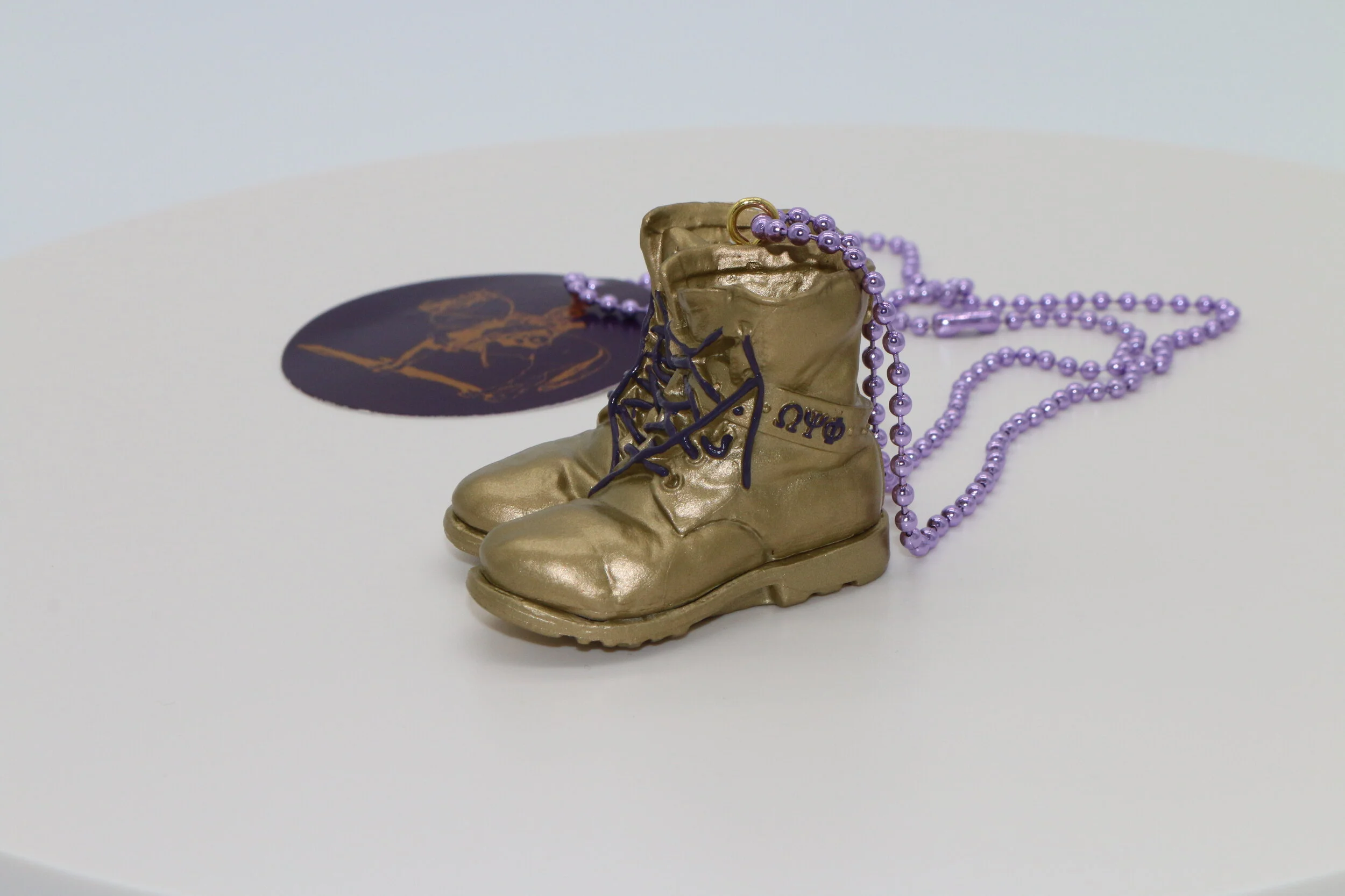 Rearview Mirror Gold Boots Hanger