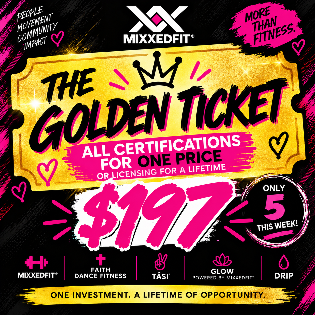 Level Up: The Weekly Line Up | The Golden Ticket (5 available)