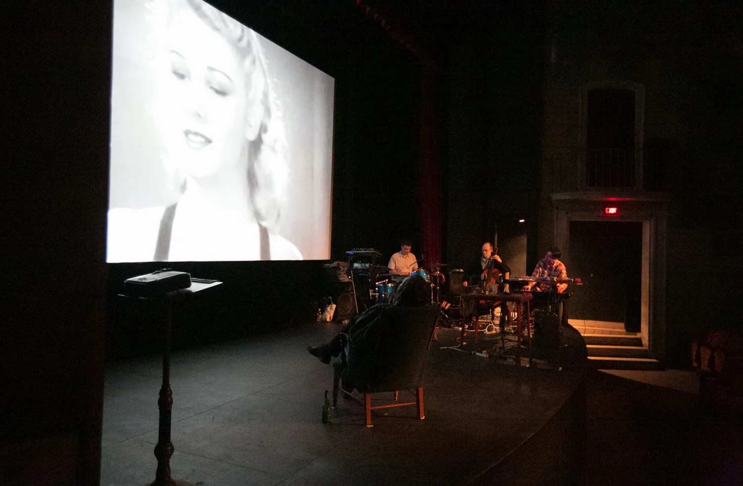 Performance at Cornell Cinema, 2014. All photos on this page by Ed Dittenhoefer.
