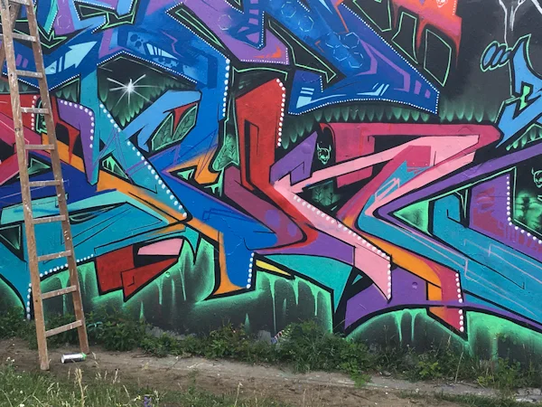 Graffiti at Gleisdreik Park, Berlin.