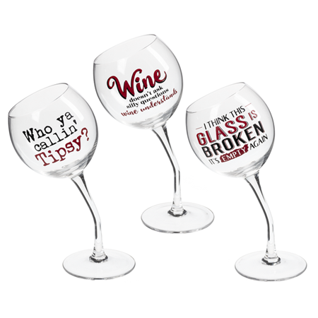 Tipsy Wine Glass — Personally Yours