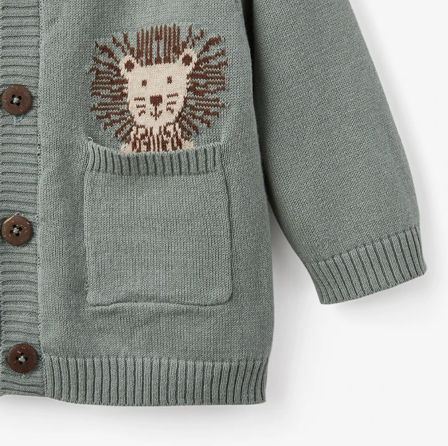 Lion Knit Baby Cardigan by Elegant Baby — Personally Yours