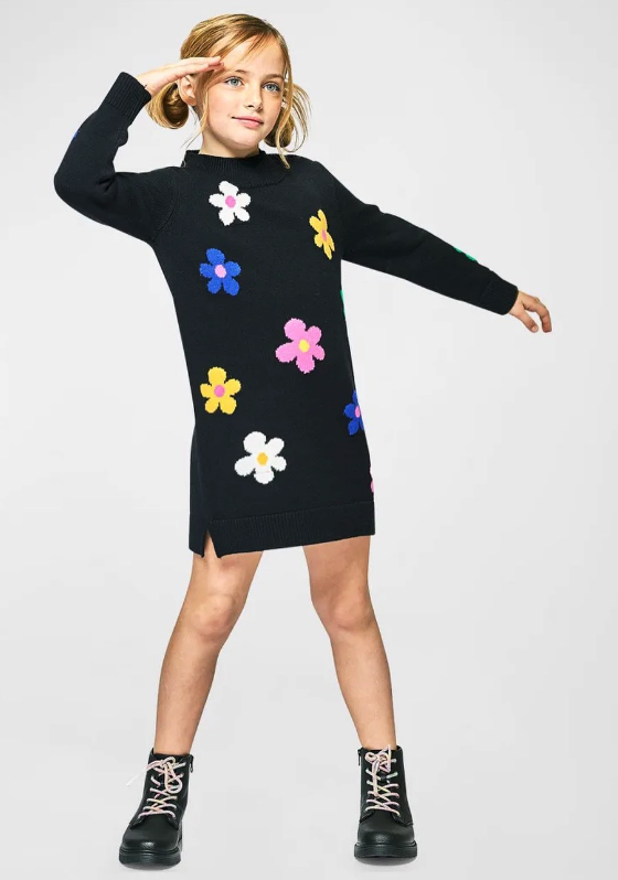 Flower Sweater Dress by Hannah Banana Personally Yours Flower Sweater Dress by Hannah Banana Personally Yours