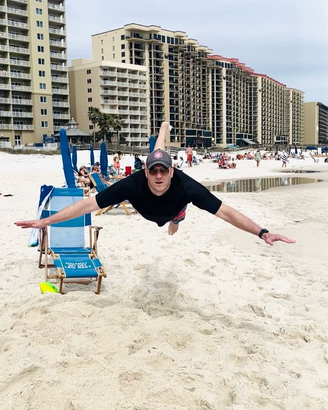 I did the Superman trend without any silly filter. It hurt. #superman #springbreak2023 #gulfshores #orangebeach #nofilter