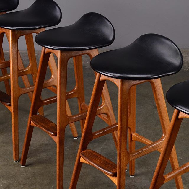 We're lucky to have seven of these iconic Erik Buch barstools in stock right now. They're sold individually so you right-size a set for your bar. There are clunky knock-offs out there, and authorized originals are back in production, but these vintag