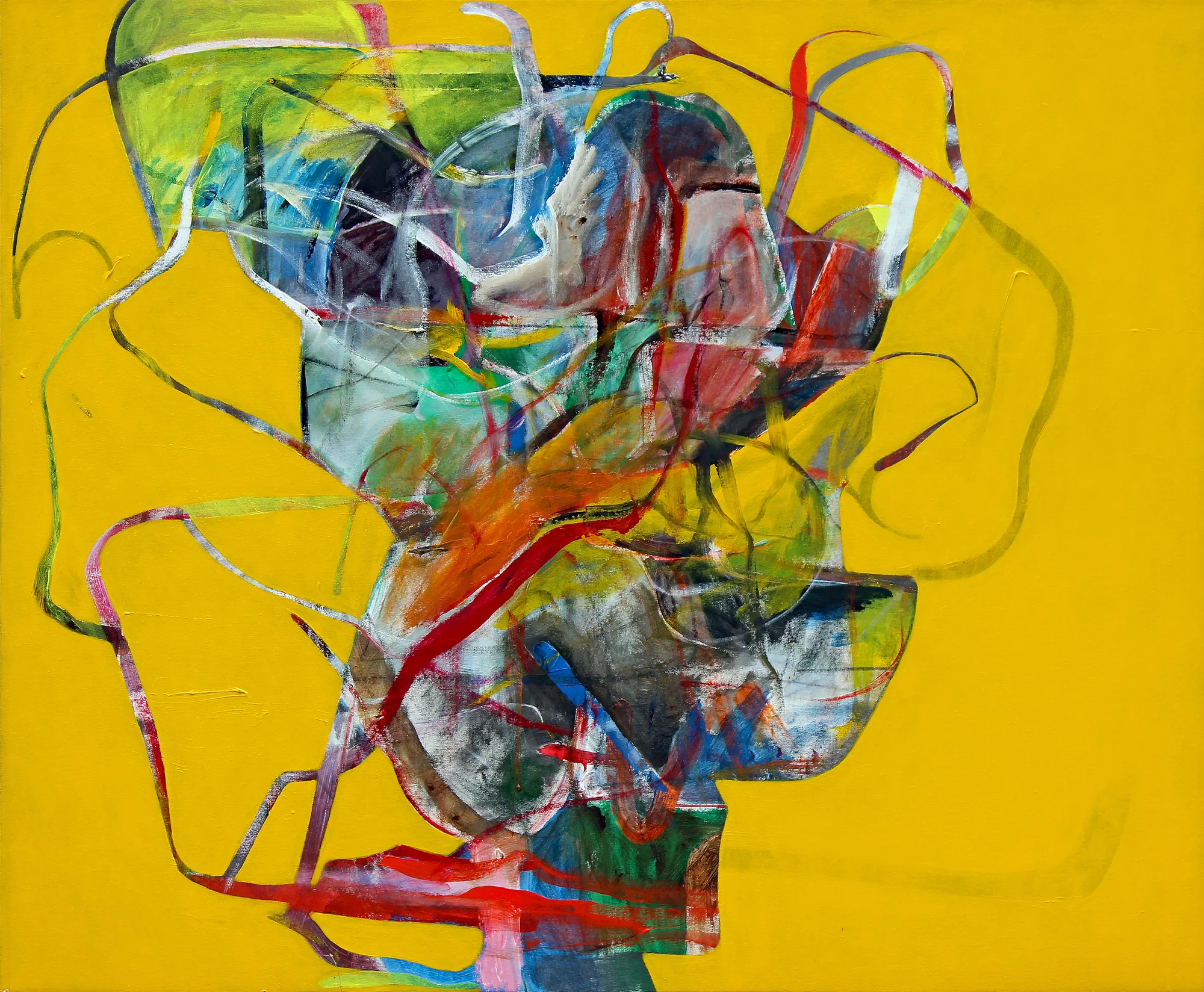 TWO IN ONE, 2019, acrylic on canvas, 48x58 inches