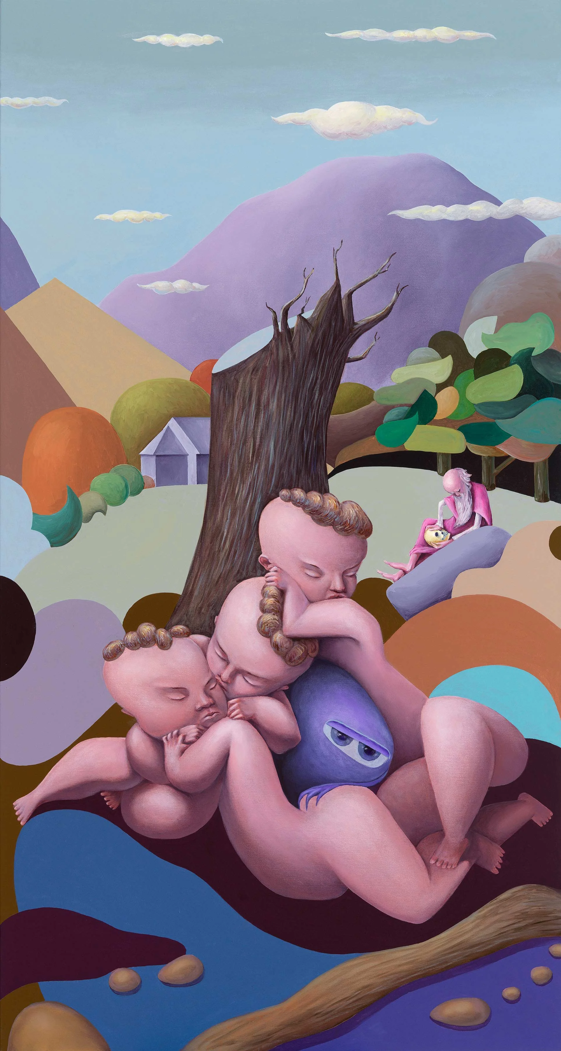 VARIANTS OF INNOCENTS (after Titian's The Three Ages of Man) - right panel