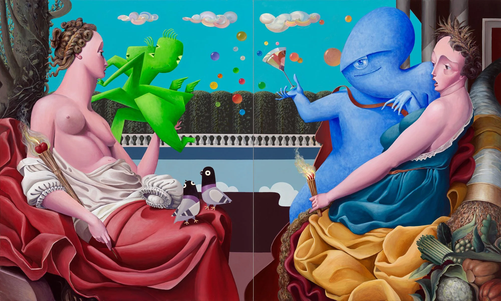 HAARLEM BEER COMMERCIAL (After Janssens's Ceres, Bacchus and Venus) - diptych 