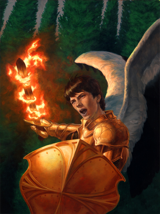 "The Dragon's Descent" 12x16" oil over acrylic on heavy watercolor paper