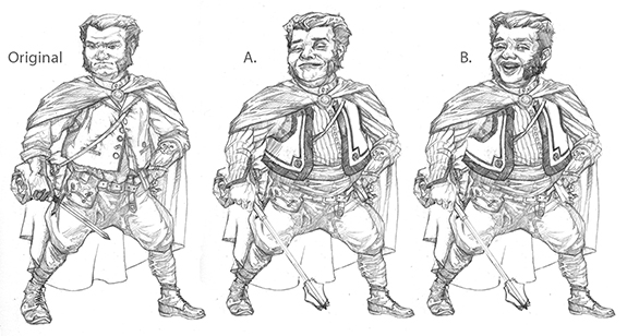 Sketch variations for "Guild Artisan"