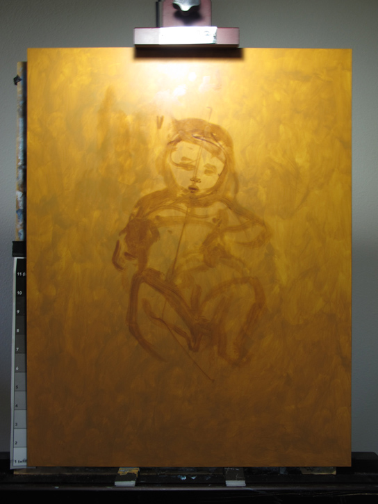 As with the first painting, this one was straight paint-to-panel, no pre-drawing